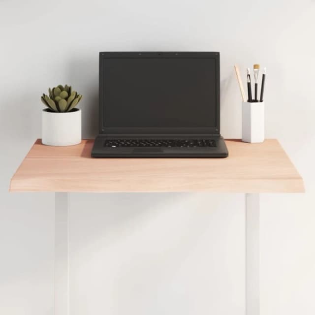 Vidaxl Table Top 60X60X2cm Untreated Solid Wood Oak Live Edge, Brown 363869