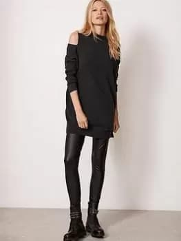 Mint Velvet Leather Look Leggings - Black Size M Women