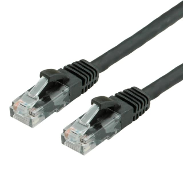 VALUE UTP Cable Cat.6. halogen-free. black. 0.5 m