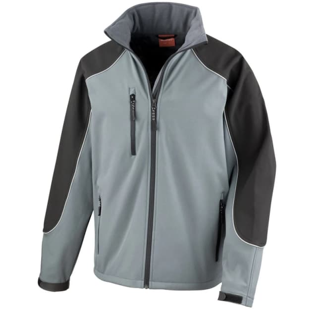 Result Result Men Ice Fell Hooded Soft Shell Jacket in Grey Size: Small Grey S Male 5063527164865