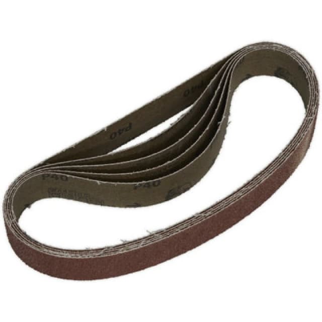 Loops 5 PACK - 30mm x 540mm Sanding Belts - 40 Grit Aluminium Oxide Cloth Backed Loop Multi