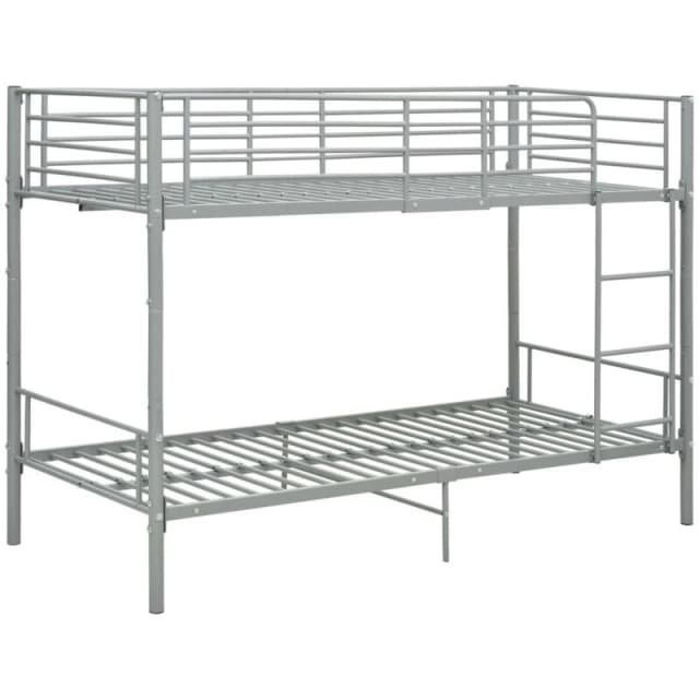 VIDAXL Bunk Bed without Mattress Grey Metal 90x200cm vidaXL 287911