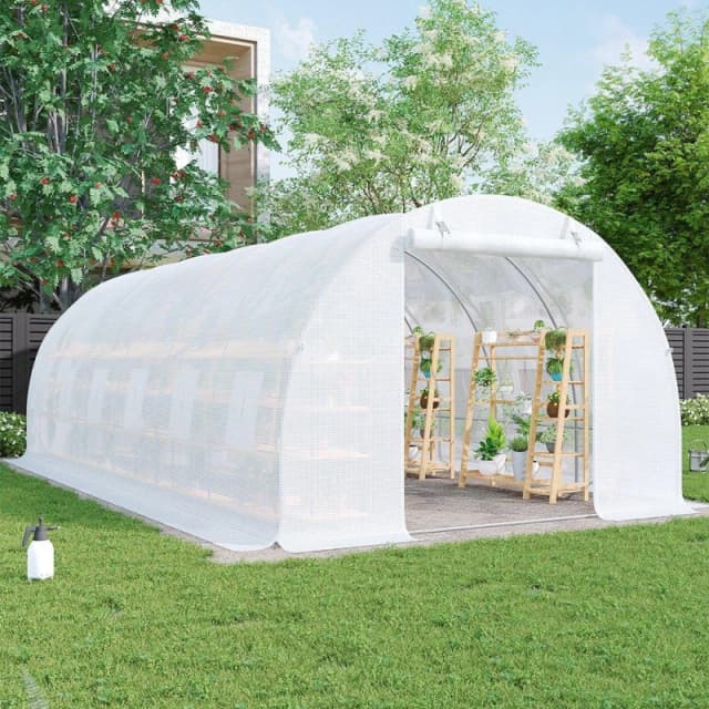 Breeins Outdoor Walk-in Tunnel Greenhouse White White L