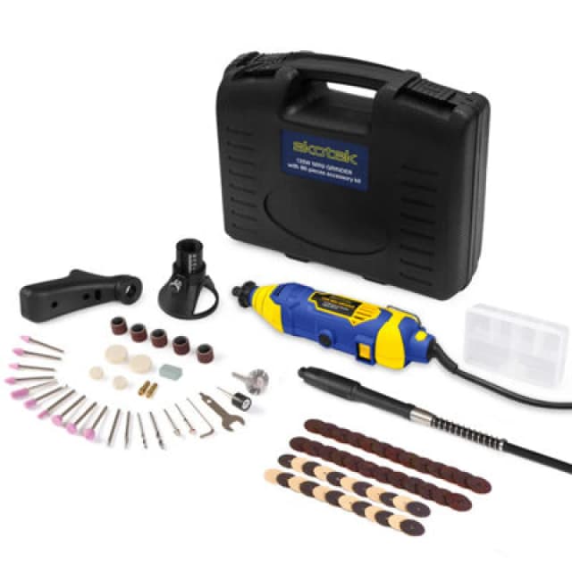 SKOTEK 80pc Rotary Multi Tool Kit Variable Speed, Dremel Compatible & Storage Case - Skotek SKMT80