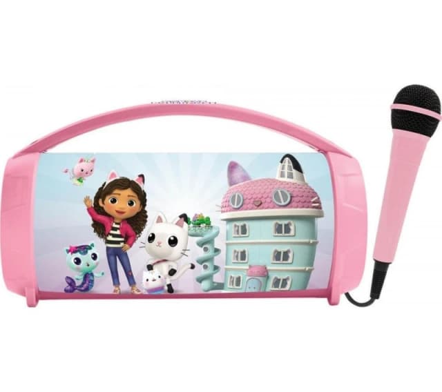 Lexibook Btp585Gdhz Gabby's Dollhouse Bluetooth Speakers With Lights & Mic