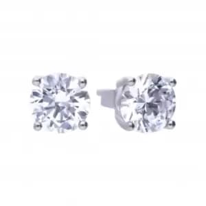 4 Claw Cubic Zirconia Studs 2ct E5908