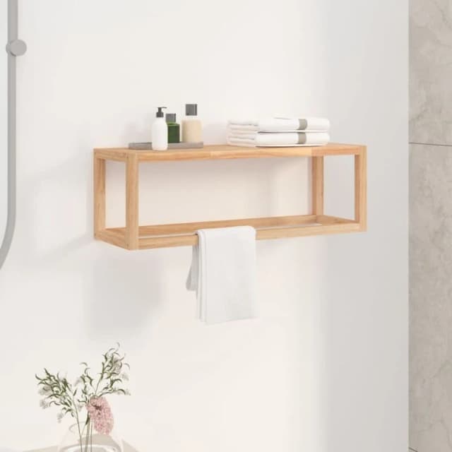 vidaXL Towel Rack 60X20X20cm Solid Wood Walnut, Brown 350373