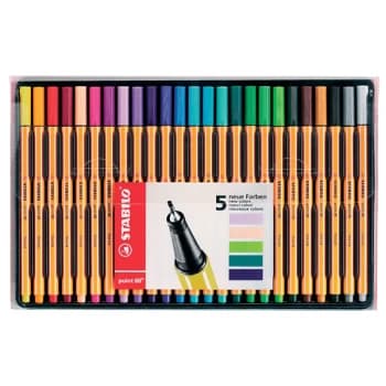 Stabilo Point 88 Wallet - Assorted Colours Pack of 25