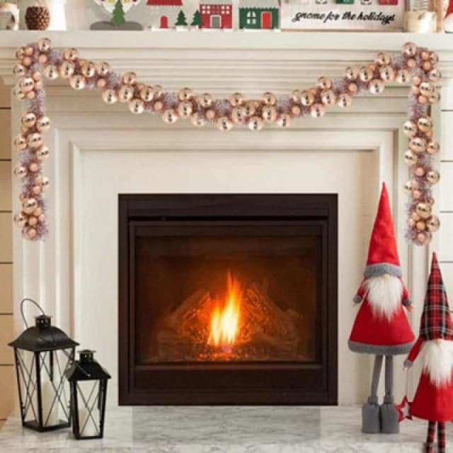 Vidaxl Christmas Ball Garland Rose Gold 186cm Polystyrene