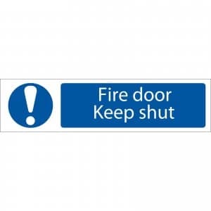 Draper Fire Door Keep Shut Sign 200mm 50mm Standard