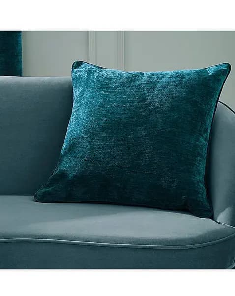JD Williams Hyperion Selene Luxury Chenille Cushion Rich Teal 55X55CM BR74902
