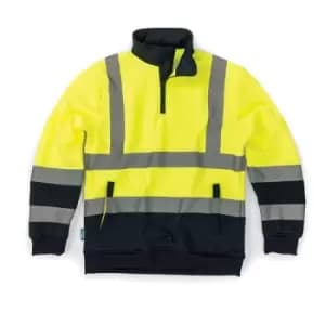 Tough Grit Hi-Vis 2-Tone Sweatshirt Yellow/Navy - L