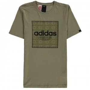 adidas Linea Texture QT T Shirt Junior Boys - TraceCargo/Blk