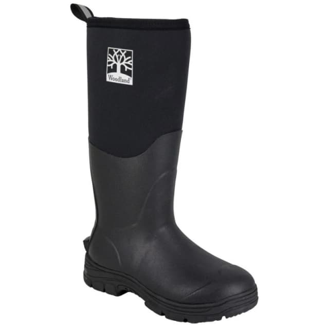 Woodland Womens Insulated Wellington Boots in Black Size: 4 Black Female 4