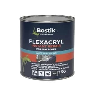 Bostik Black Waterproof Sealing Compound Tin 1Kg