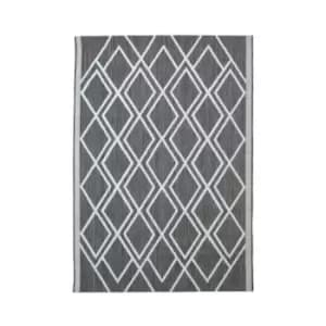 Homemaker County Diamonds Indoor/Outdoor Rug Silver 120X170Cm