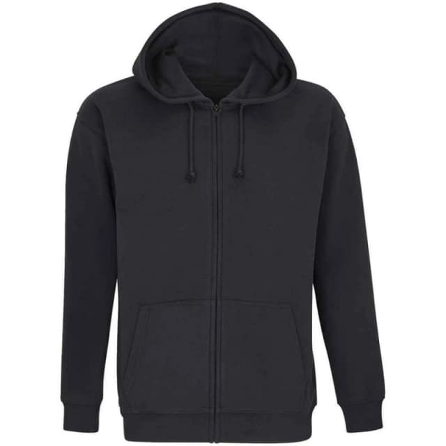 SOL'S Mens Carter Full Zip Hoodie in Black Size: XS Black Male XS