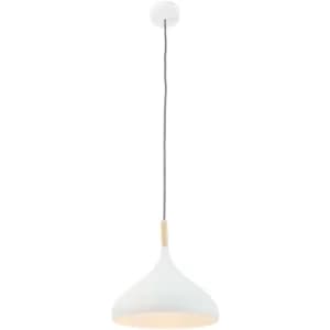 Sienna Bjorr Dome Pendant Ceiling Lights White Matt, Wood Clear