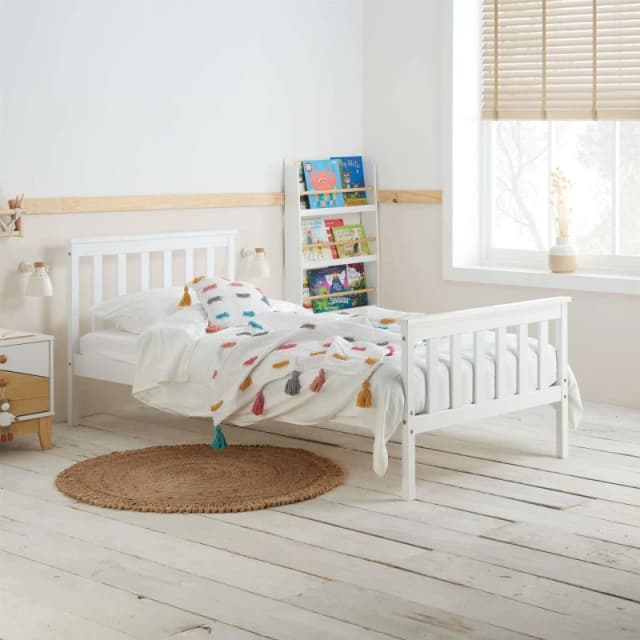 Birlea Single Bed Frame & Mattress White Wood Birlea Sleepsoul Cambridge 3FT White Single Unisex 5056206654276
