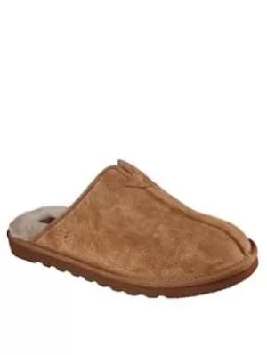 Skechers Renten Open Back Slipper, Tan, Size 11, Men