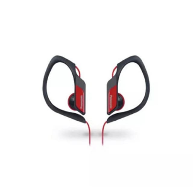 Panasonic Panasonic RP-HS34E Water/Sweat Resistant Adjustable In-Ear Sports Headphones in Red Red One Size Unisex 5025232768073