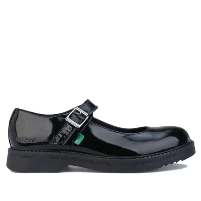 Kickers Finley Patent Shoes - Black 6