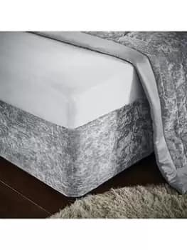 Catherine Lansfield Crushed Velvet Divan Base Wrap - Silver