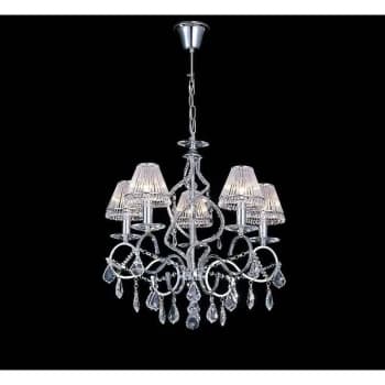 Torino pendant light 5 lights polished chrome / crystal