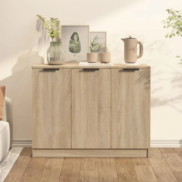 VIDAXL Sideboard Sonoma Oak 90.5x30x70cm Engineered Wood vidaXL 8720286965009