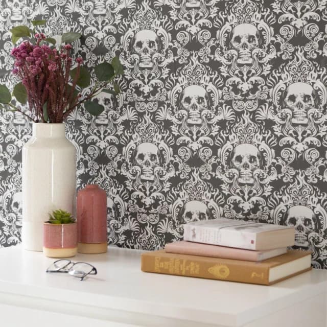 Wall Pops Self Adhesive Wallpaper Fieri Grey Grey unisex 52CMX5.49M