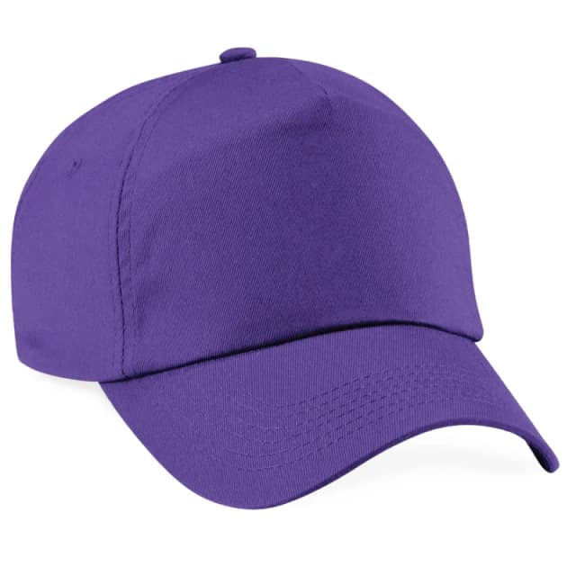 Beechfield Beechfield Men Plain Original 5 Panel Baseball Cap in Purple Purple One Size Male 5057520179698