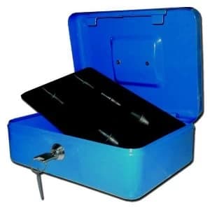 Blue Heavy Sheet Steel Cash Box