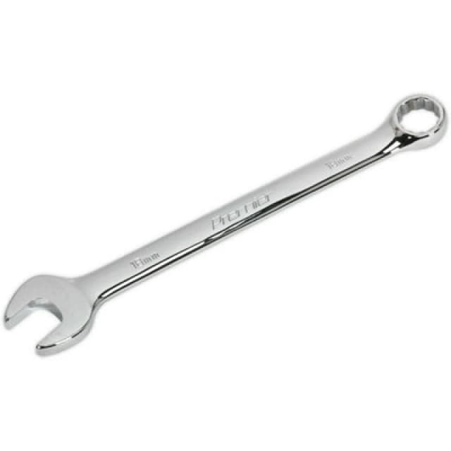 Loops 18mm Steel Combination Spanner - Long Slim Design Combo Wrench - Chrome Vanadium Metallics