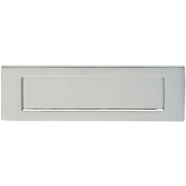 Loops Inward Opening Letterbox Plate 242mm Fixing Centres 278 x 95mm Polished Chrome Multi