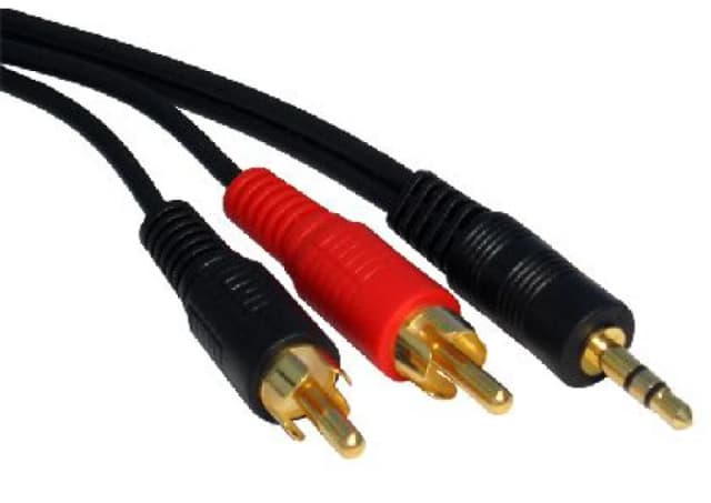 Cables Direct 2TR-305 audio cable 5m 3.5mm 2 x RCA Black