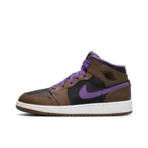 Jordan Air Jordan 1 Mid (Gs), Palomino/White-Wild Berry, size: 5, Unisex, Shoes grade school, DQ8423-215