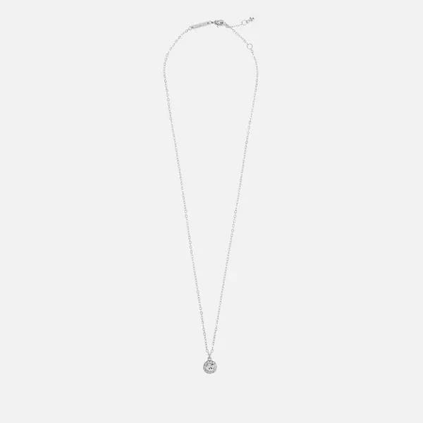 Ted Baker Womens Soltell Solitaire Sparkle Crystal Pendant Necklace - Silver