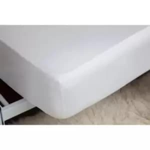 Egyptian Cotton 400 Thread Count Super King Fitted Sheet 18" White