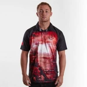 Samurai British Army Rugby Replica Shirt Mens - Red/Black