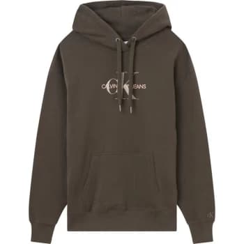 Calvin Klein Jeans Mid Scale Mono Hoodie - BLACK OLIVE