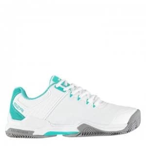Slazenger Icon Womens Tennis Shoes - White/Teal