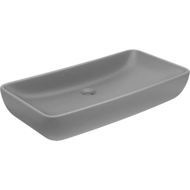 VIDAXL Luxury Basin Rectangular Matt Light Grey 71x38cm Ceramic vidaXL 8720286036655