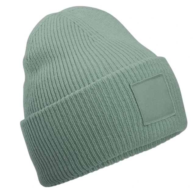 Beechfield Beechfield Men Tonal Patch Beanie in Dark Green Dark Green One Size Male 5063652545300