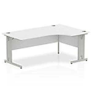 Impulse Cable Managed 1800 Right Hand Crescent Desk White