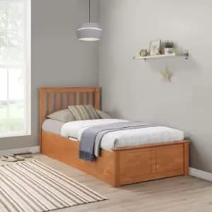 Francis Oak Wooden Ottoman Storage Bed 3ft Single
