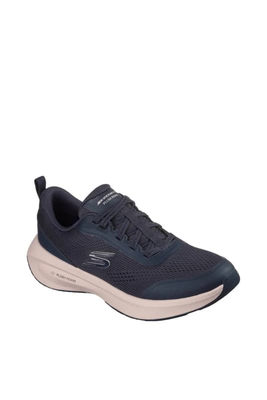 Skechers Womens PLUSH FOAM Mesh Lace-Up Navy Size: 5 Navy Female 5