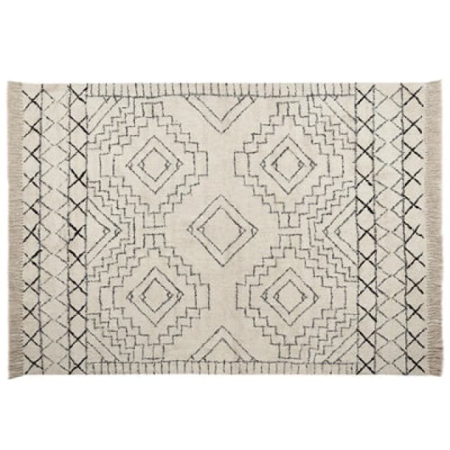 Beliani Rug Zeyne Beige 160 X 230 Cm Cotton