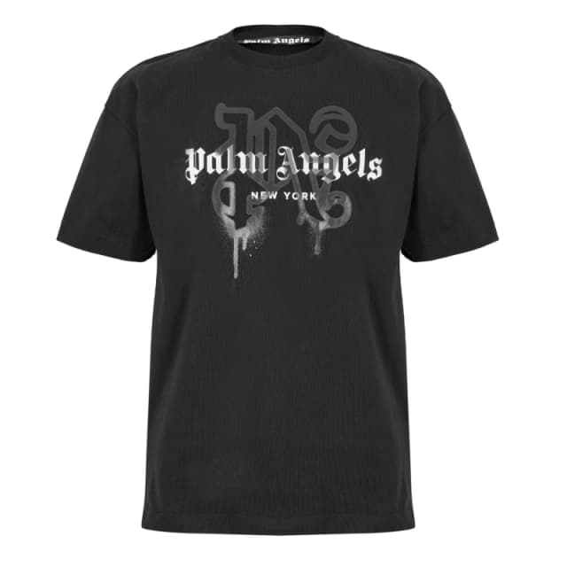 Palm Angels Mens Ny Mono T-Shirt Black male XS