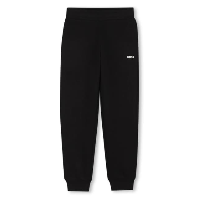 BOSS Kids Logo Closed Hem Fleece Joggers Closed Hem Fleece Jogging Bottoms 4Y Black 48224603135