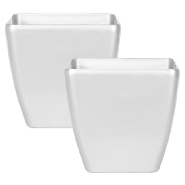 Beliani Set Of 2 Plant Pots Astras 42cm Silver